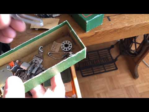 PURCHASING SERIES # 11: Singer Treadle Made in Germany With Attachment Box & German Language Manual!