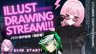 【お絵描き配信】 ホロライブEN_森カリオペさんのファンアート!!! 陰影編