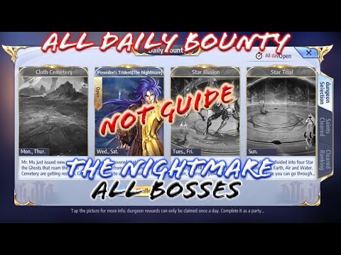 Saint Seiya: Awakening - Daily Bounty The Nightmare Difficult All Bosses Battle!