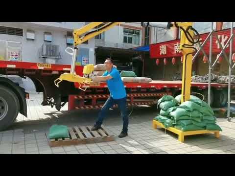 truck load and unload cement bag lifting machine pneumatic lifter device with clamp