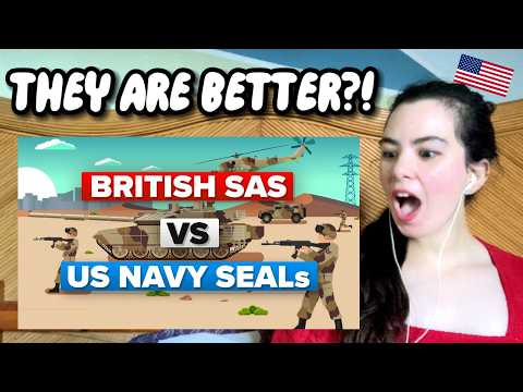 American Girl reacts to British SAS Soldiers vs US Navy SEALs - Military Training Comparison