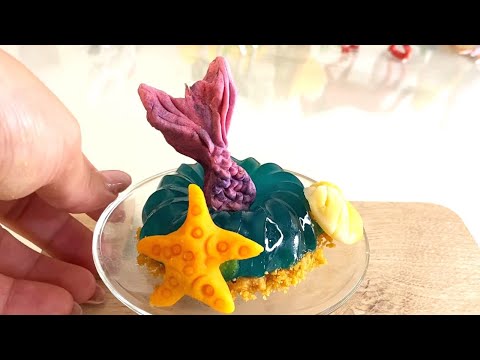 Amazing Miniature Jelly OCEAN Cake  - Wonderful Mermaid Cake Recipe ASMR I bl hna wl shfa