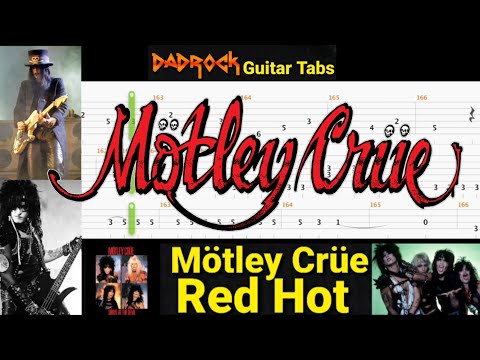 Red Hot - Motley Crue - Guitar + Bass TABS Lesson (Request)