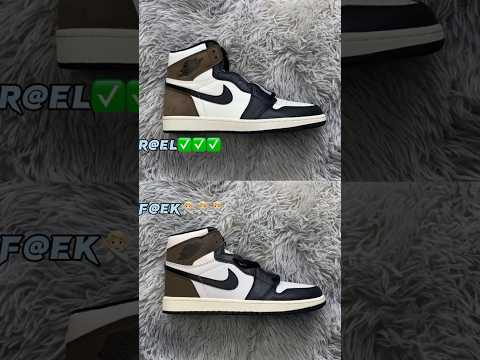 Real Vs Fake Mocha Jordan 1 ☕️ #sneakerhead #sneakers #viral