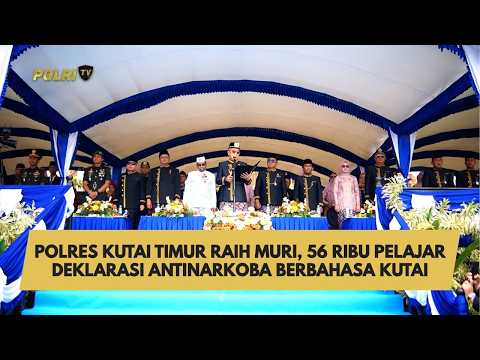 POLRES KUTAI TIMUR RAIH MURI, 56 RIBU PELAJAR DEKLARASI ANTINARKOBA BERBAHASA KUTAI