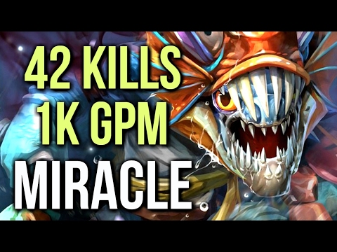 Miracle- Slark Dagger 42 Kills 1000 GPM Party MMR Destroyer 7.01 Dota 2 Gameplay