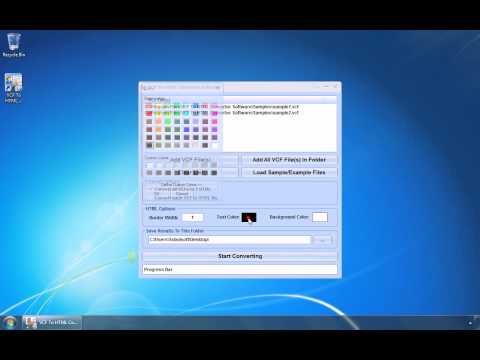 VCF To HTML Converter Software