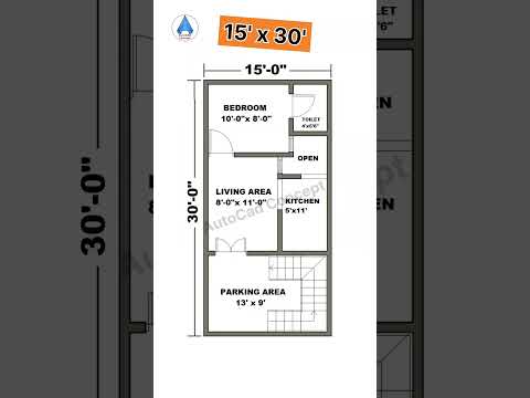 15x30 Small house design | 15 by 30 House Plan #shorts #homedesign #homeplan #architecture