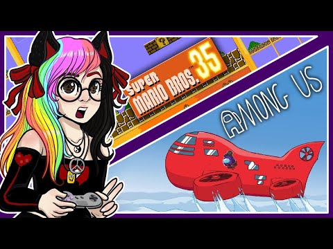 Rip Mario + Hype Airship! ♥  Mario 35 & Among Us ♥ Live Stream