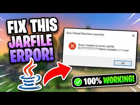 Hot To Fix Error Unable To Access Jarfile Java Virtual Machine Launcher 2026