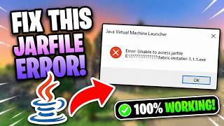 Hot to Fix Error: Unable to access jarfile Java Virtual Machine Launcher 2026