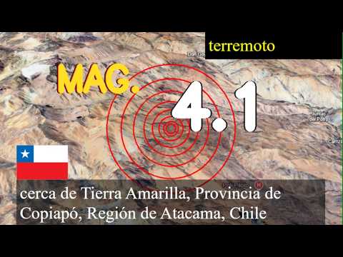 earthquake near Tierra Amarilla, Copiapo Province, Atacama Region, Chile live updates today : 4.1 m