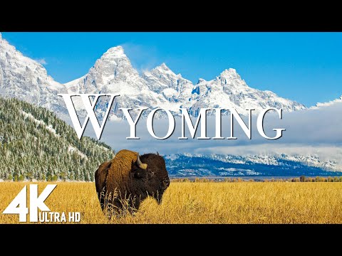 FLYING OVER Wyoming 4K Relaxation Film | Grand Teton National Park | Yellowstone with Ambient Music