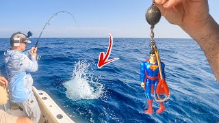 Super Hero Action Figure Fishing! **Does It Really Work?**