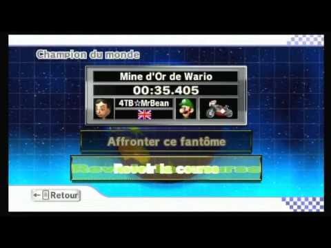 [MKWii] Wario's Gold Mine World Record - 35" 405 by 4TB☆MrBean (with Luigi / Mach Bike)