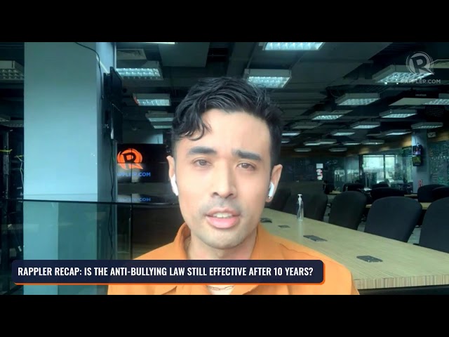 Rappler Recap: Is the anti-bullying law still effective after 10 years?