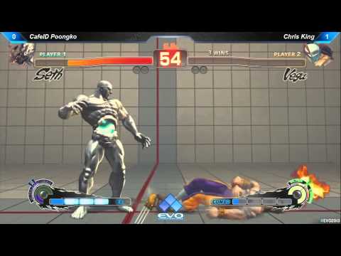 SSF4 AE EVO 2013 CafeID Poongko (SETH) vs Chris King (VEGA)
