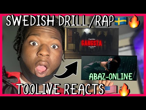 AMERICAN REACTS TO SWEDISH DRILL|C.Gambino - GANGSTA (DNA) [Official Music Video]| ABAZ - ONLINE