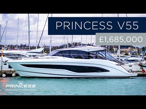 Princess V55 Yacht Tour | 2022 Model | "Maverick" | 55 Foot V-Class Yacht For Sale in the UK