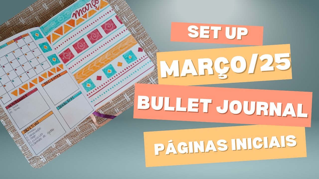 BULLET JOURNAL DE MARÇO - Páginas do mês - só desenha