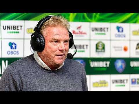Presskonferens efter bortasegern mot Falkenbergs FF