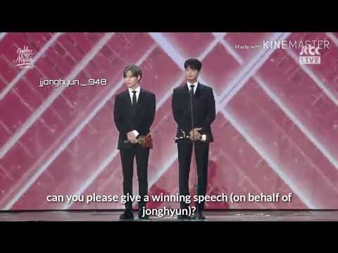 Minho And Taemin winning speech on behalf of Jonghyun Wins Bonsang on GDA