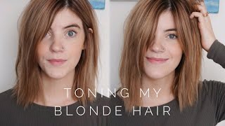 Toning My Blonde Hair At Home || Hair Tutorials