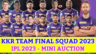 IPL 2023 - Kolkata Knight Riders (KKR) Team Final Squad Before IPL 2023 Auction | KKR New Players