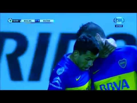 Gol de Tevez 2 0  Boca Juniors 3 1 Bolivar   Fase de Grupos Copa Libertadores 2016descargaryoutube c