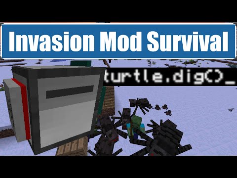 Invasion Mod Big Dig Survival: Episode 4 "Computercraft Cobblestone Creator"