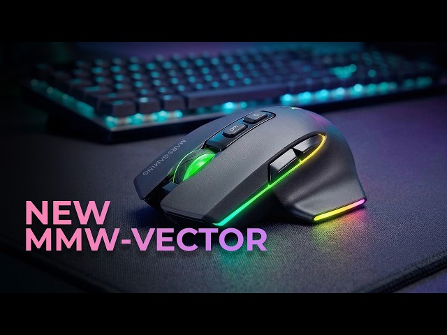 Rato Mars Gaming MMW-VECTOR Tri-mode Wireless 12000 DPI Branco RGB video