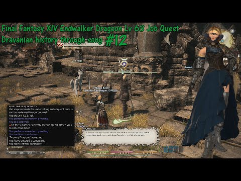 Final Fantasy XIV Endwalker Dragoon Lv 63 Job Quest Dravanian history through song #12