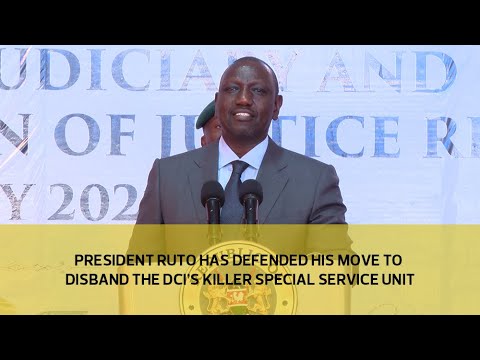 President Ruto has defended his move to disband the DCI's killer Special Service Unit