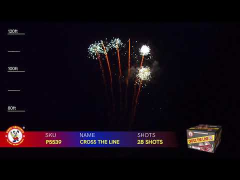1.4G FIREWORKS: P5539 CROSS THE LINE 28 SHOT