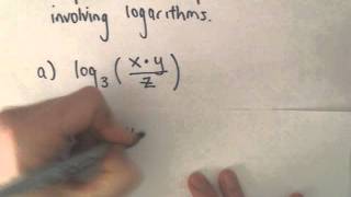 Logarithms : Expanding and Combining , Example 1