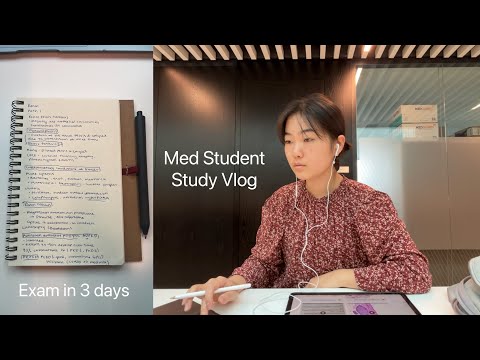 STUDY VLOG| 3 days before exams, med school productivity