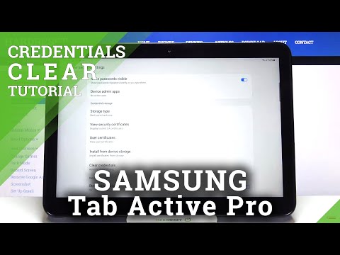 How to Clear Credentials in SAMSUNG Galaxy Tab Active Pro – Delete Licenses