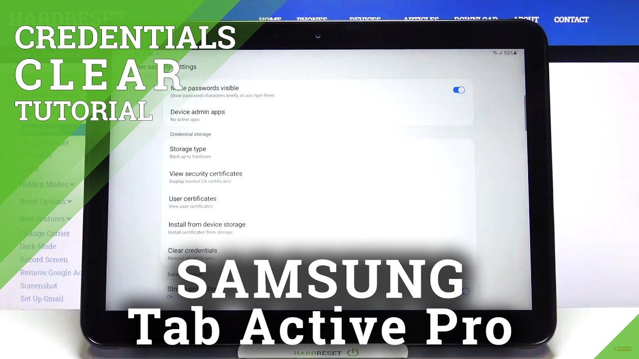 How to Clear Credentials in SAMSUNG Galaxy Tab Active Pro – Delete Licenses