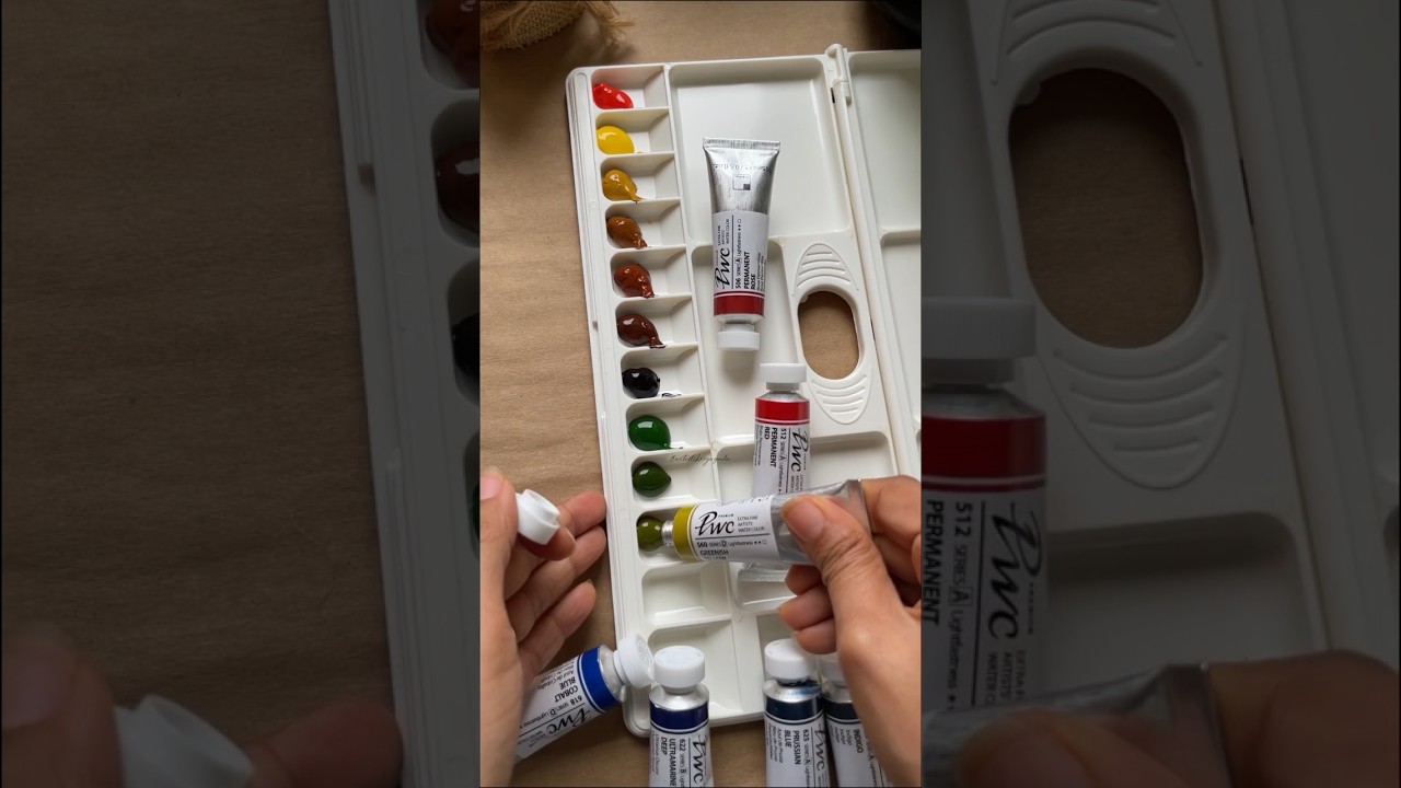 Pwc Shin Han watercolour palette setup #newarts #artsupplies #watercolorpalette #watercolorreview
