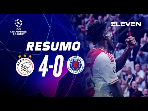 CHAMPIONS LEAGUE | Resumo do jogo: Ajax 4-0 Rangers