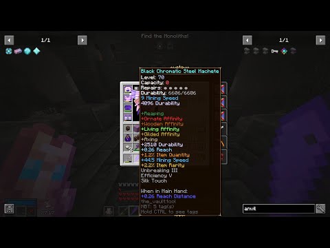 Vault Hunters 1.18: All chest tool with 55 mine speed + 5 haste (Minecraft)