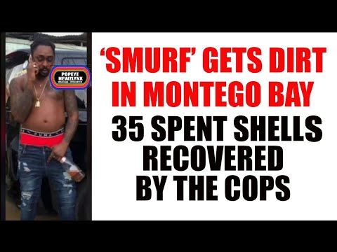 Chadrie Dryden aka Smurf of Mt Salem gets dirt whilst picking up his son from School in Montego Bay