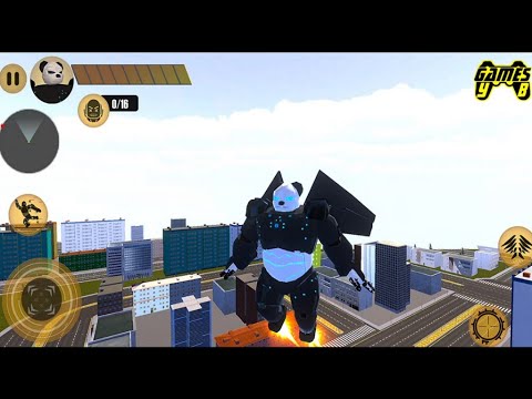 Flying Panda Robot Hero: Police Panda Robot #Part3 - Android Gameplay 1080p60