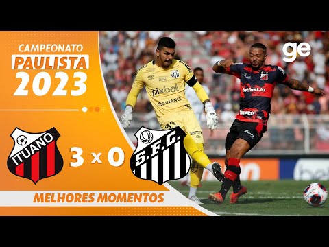 Gols e lances de Ituano x Santos