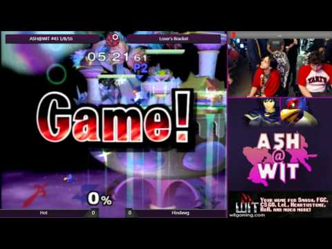 Hot (Marth) vs Hindawg (Falco) - ASH@WIT #43 Melee Loser's Bracket
