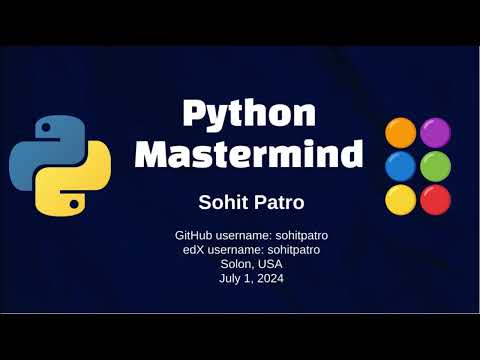 Python Mastermind Final Project For Harvards Cs50python