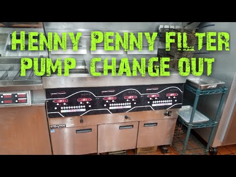 Replacing the filter pump on a Henny Penny fryer