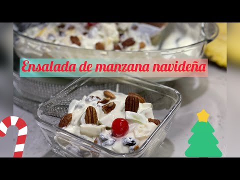 Como hacer Ensalada de Manzana Navideña facilita y deliciosa / receta navideña