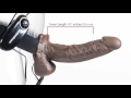 Brown Vibrating Hollow Strap On