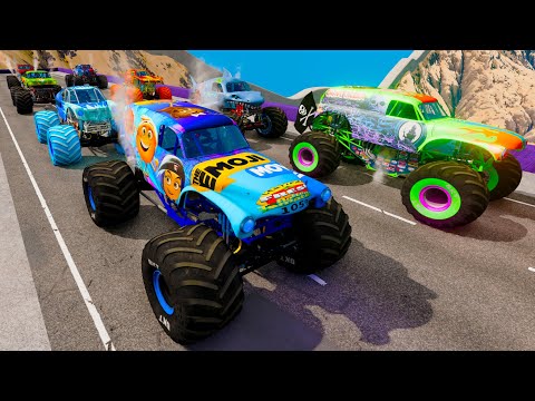 El Toro Loco Monster Truck Obstacle Course Racing Epic Monster Jam Jumps and Fails